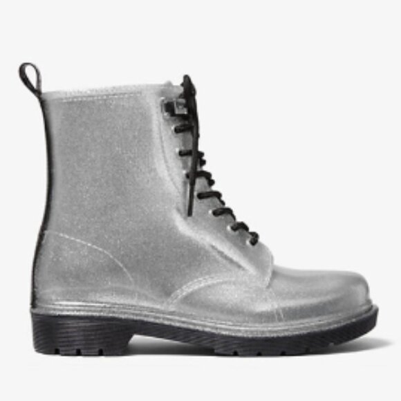 New MICHAEL Michael Kors-Tavie Tape & Glitter Rainboot--233 - Picture 2 of 8